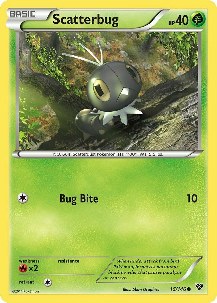 POKEMON CARD SCATTERBUG 15/146 NO 664 SCATTERDUST POKEMON TCG CCG