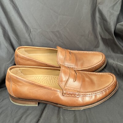 COLE HAAN Mens Casual Dress Shoe Brandy Brown Leather Penny  display picture 2