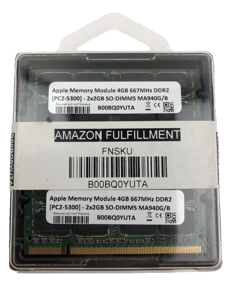 Computer RAM 2 GB Capacity per Module with 2 Modules and 200 Pins