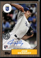 2022 Topps Update '87 Topps Auto Gold #87BA-JH Jon Heasley RC 41/50