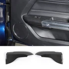2pcs Interior Door Armrest Cover Trim Bezel For 2015+ Ford Mustang Carbon Fiber