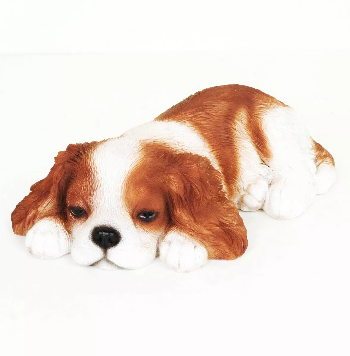 Realistic Lifelike Cavalier King Charles Spaniel Stuffed Animal with R