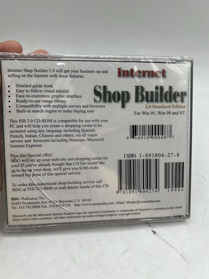 Internet Shop Builder 2.0 (PC-CD, 1998) for Windows 95/98/NT - NEW CD - Image 3 of 3