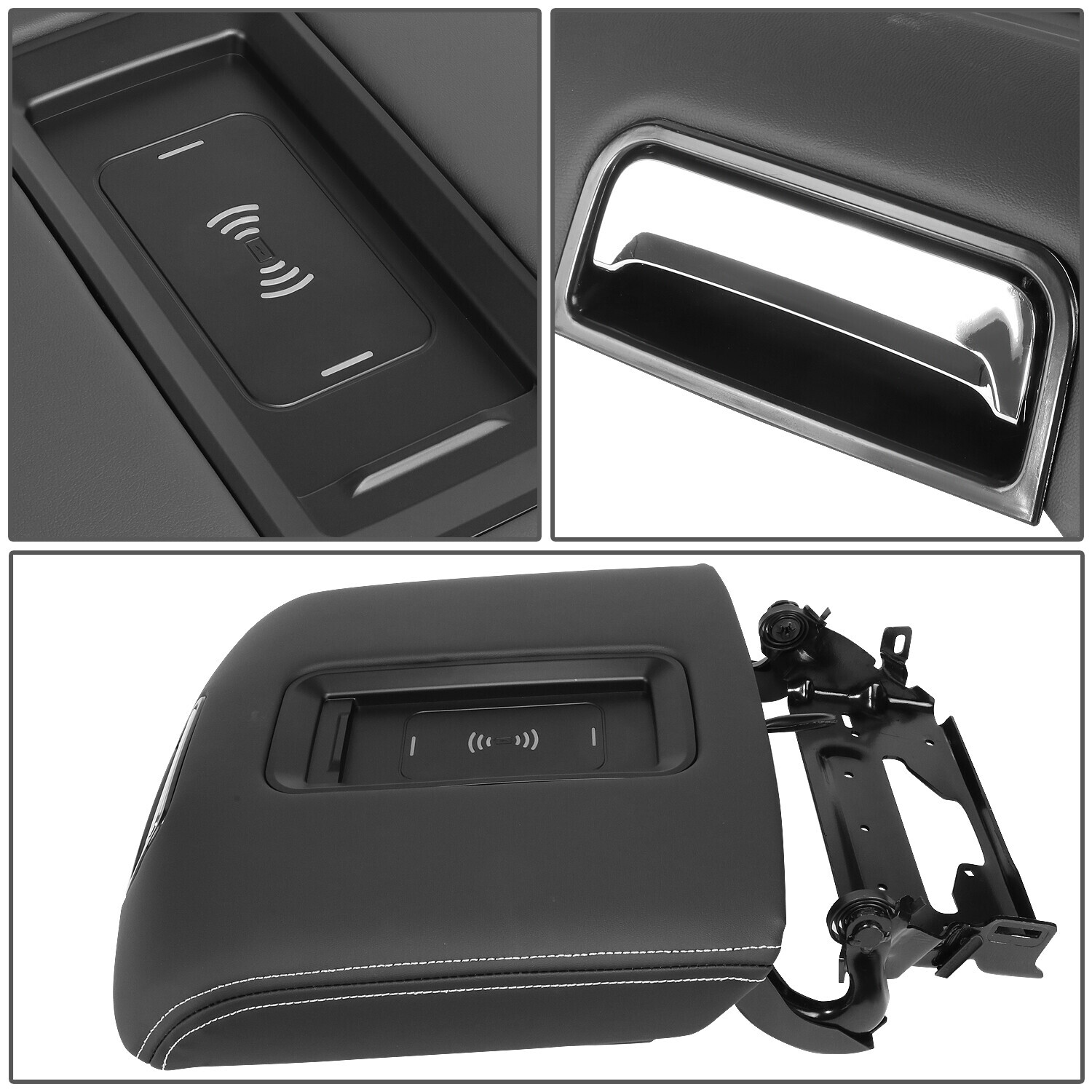 New Brown Center Console Armrest Lid For 2015-2019 Chevy Tahoe & GMC Yukon – Leather, Direct Replacement-667178
