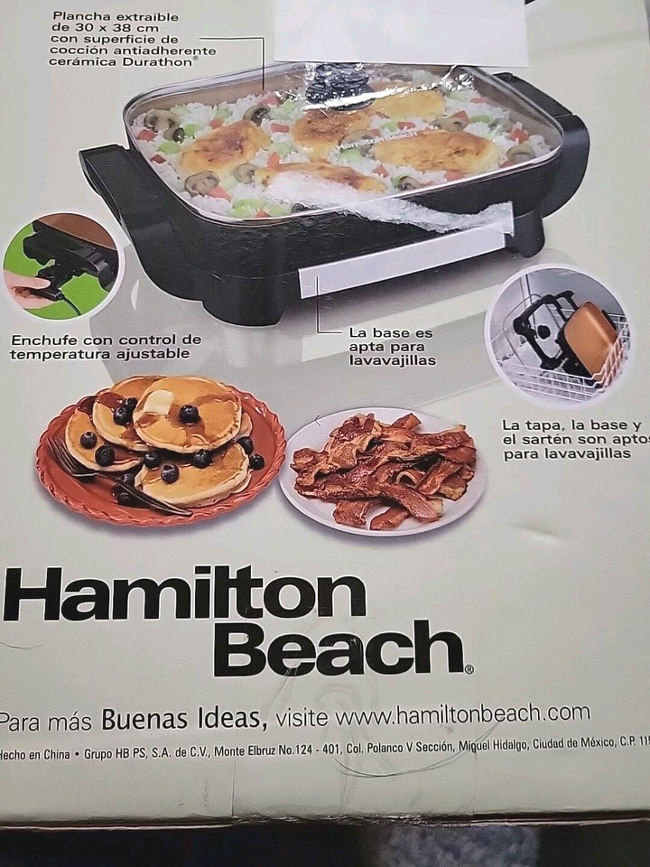 HAMILTON BEACH Durathon Ceramic Electric Skillet Ceramic Pan Model