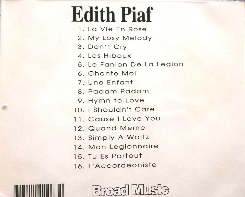 Edith Piaf - CD, en muy buen estado Foto 2 de 2