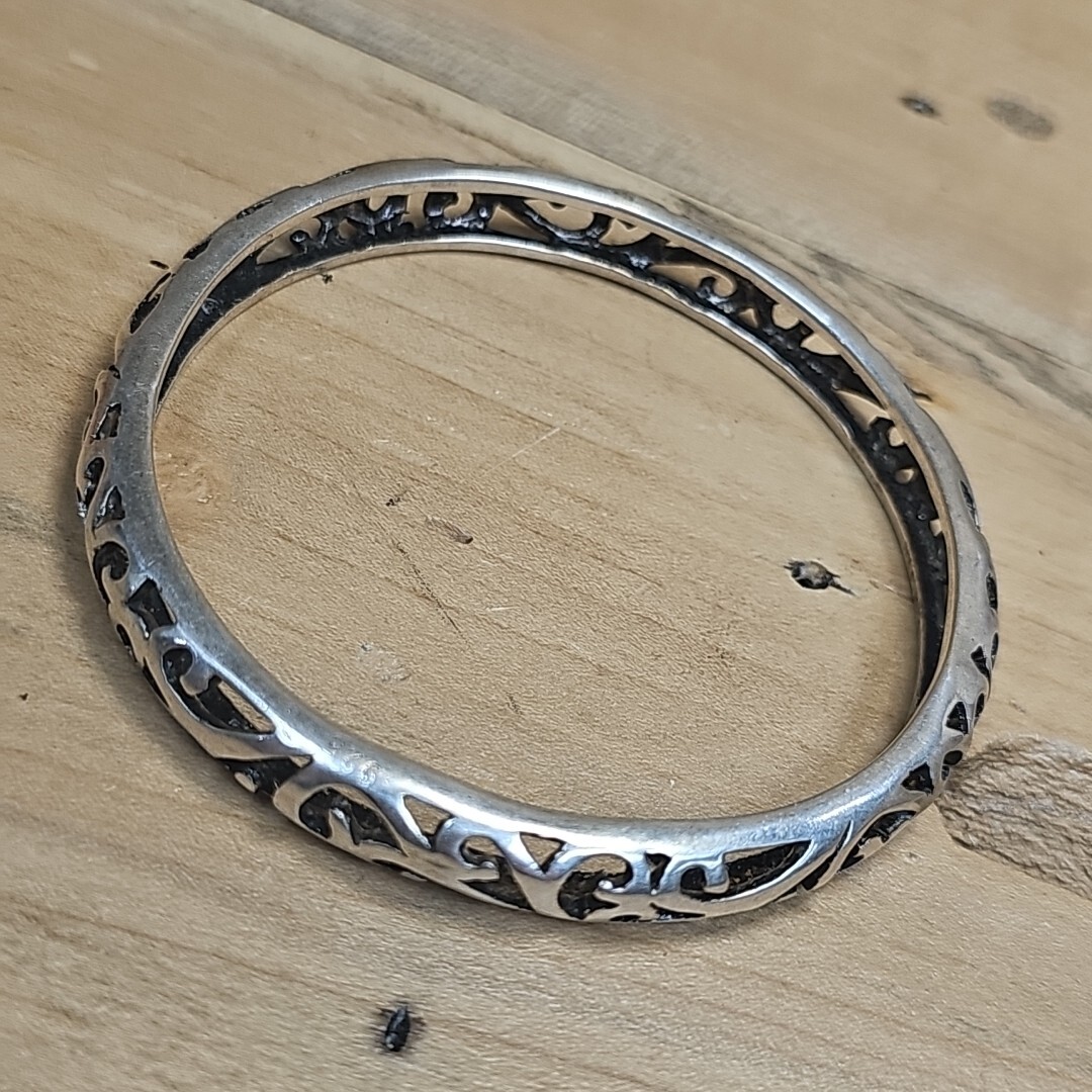 Vintage Ornate Sterling Silver 925 Bangle Bracelet 19.9g TW Vintage Ornate Sterling Silver 925 Bangle Bracelet 19.9g TW