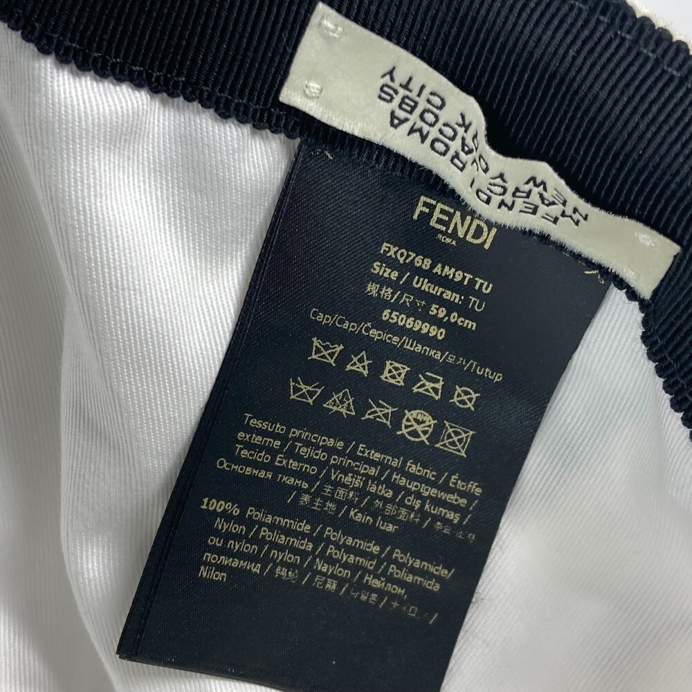 FENDI FXQ768 Marc Jacobs collaboration logo hat cap baseball FENDI FXQ768 Marc Jacobs collaboration logo hat cap baseball