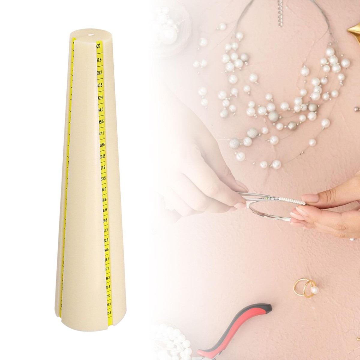 Bracelet Mandrel Bangle Mandrel Measuring Tool, Round Durable - Main Image