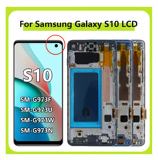 TFT For Samsung S10 G973F/DS LCD Display Touch Screen Digitizer Frame Replace