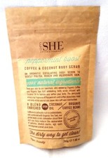 Image of Om She Aromatherapy Coffee & Coconut Body Scrub  Peppermint Boost - 7 oz - NEW 