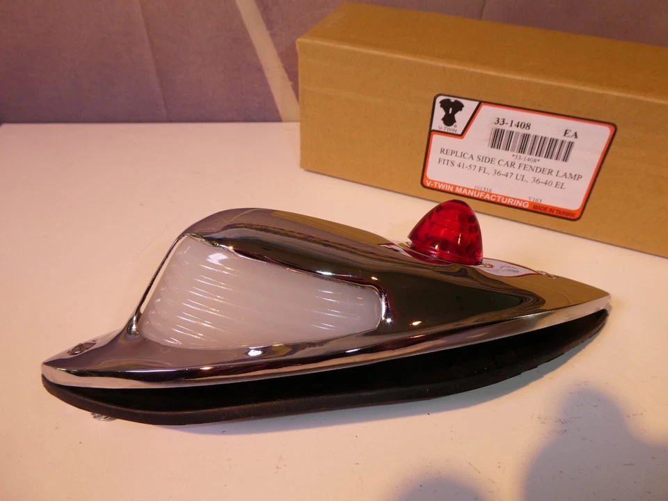 Harley Replica Side Car Fender Lamp Assembly UL EL FL 1936-57 V-Twin 33-1408 Y2 - Image 2 of 4