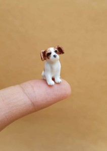 Animal Figurine Tiny Jack Russell Puppy Dog Pet Collectible