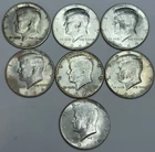 Lot of (7) 90% Silver US 50C 1964 KENNEDY HALF DOLLARS COINS P&D Mints #B5