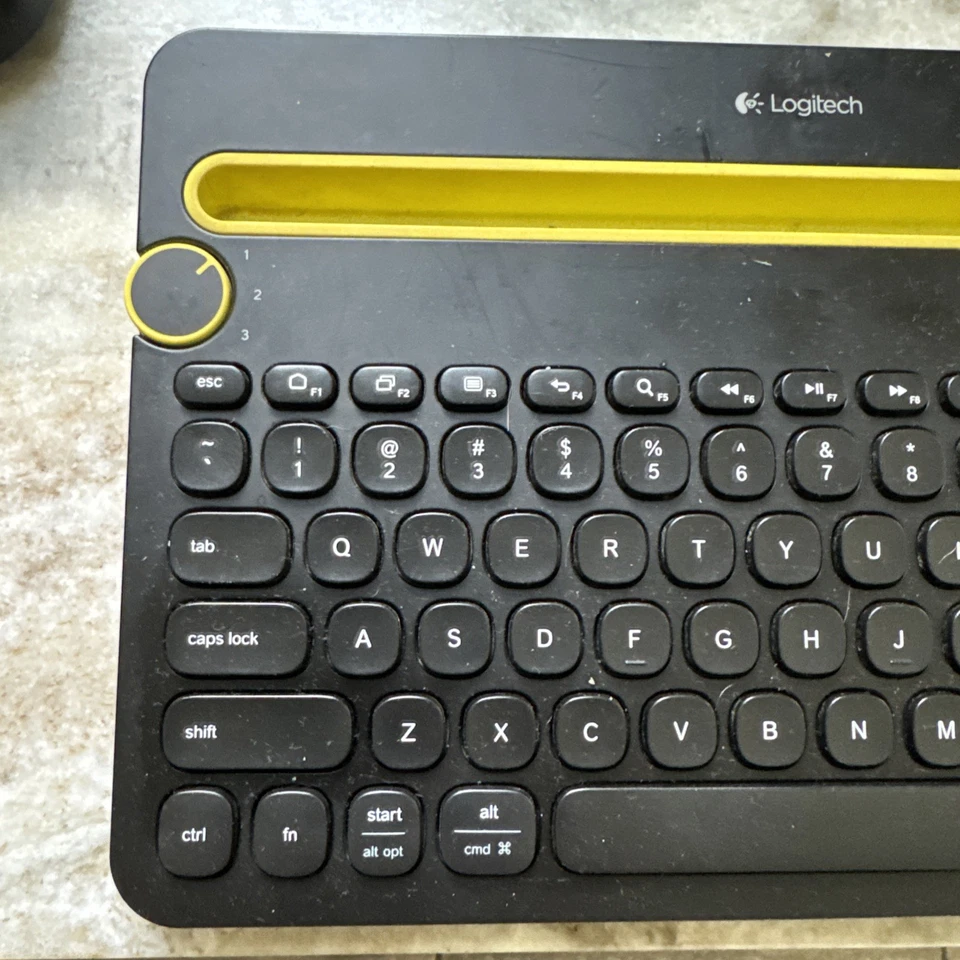 ⌨️ 罗技 K480 蓝牙多设备无线键盘 – 黑色/黄色 — 第 2/4 张图片