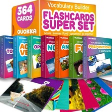 364 Flash Cards for Kids and Adults - Real-Life Large Preschool Flash Cards f...