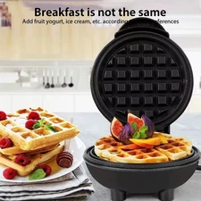 Mini Waffle Maker Electric Breakfast Machine Non-Stick Pancake Bubble Egg Oven