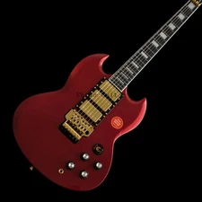 Factory Metallic Red Solid Body Electric Guitar Gold Hardware FR Bridge Vibrato