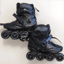 Inline Skates for Women Men, Outdoor Street Men5.5-6/Women6.5-7/24.6cm, Black
