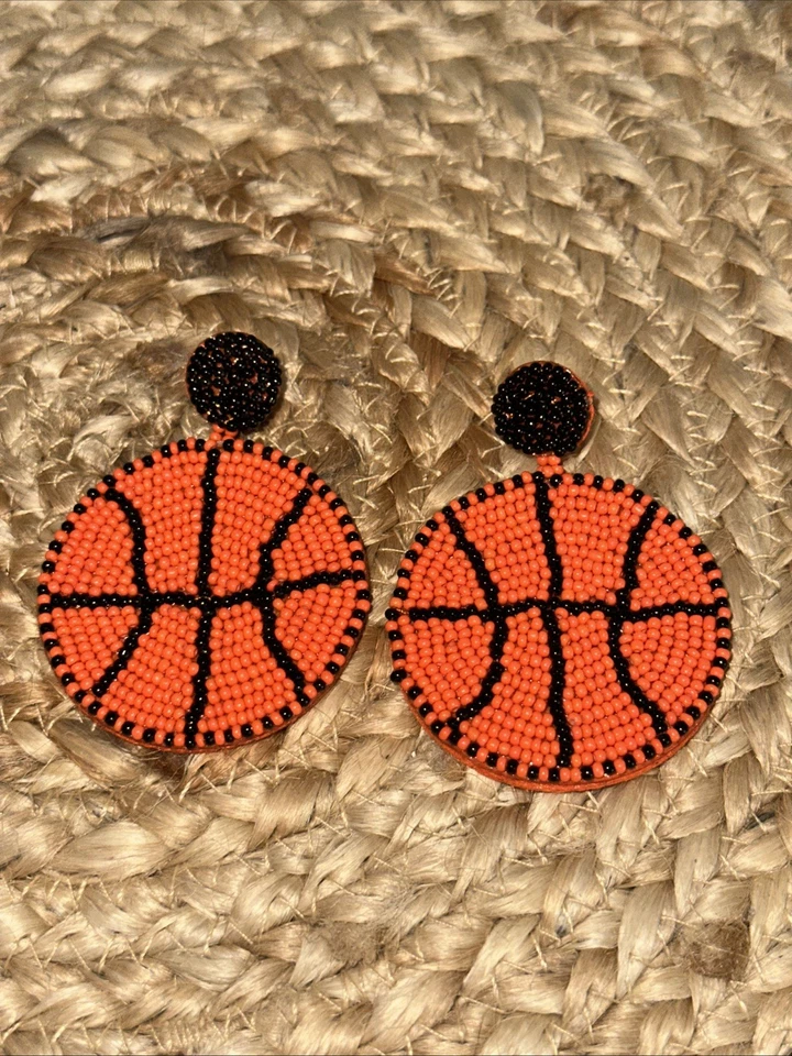 Duke University Blue Devils Basketball Seed Bead Earrings NEW BID 4 CHARITY❤️335 - Image 2 of 3