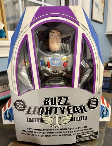 TOY STORY BUZZ LIGHTYEAR 30TH ANNIVERSARY TALKING ACTION FIGURE LIMITED IN HAND