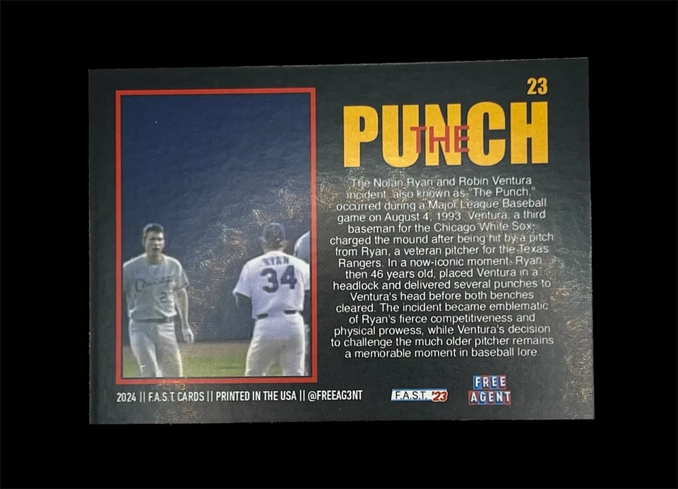 Tarjeta coleccionable personalizada Nolan Ryan VS Robin Ventura Foto 2 de 2