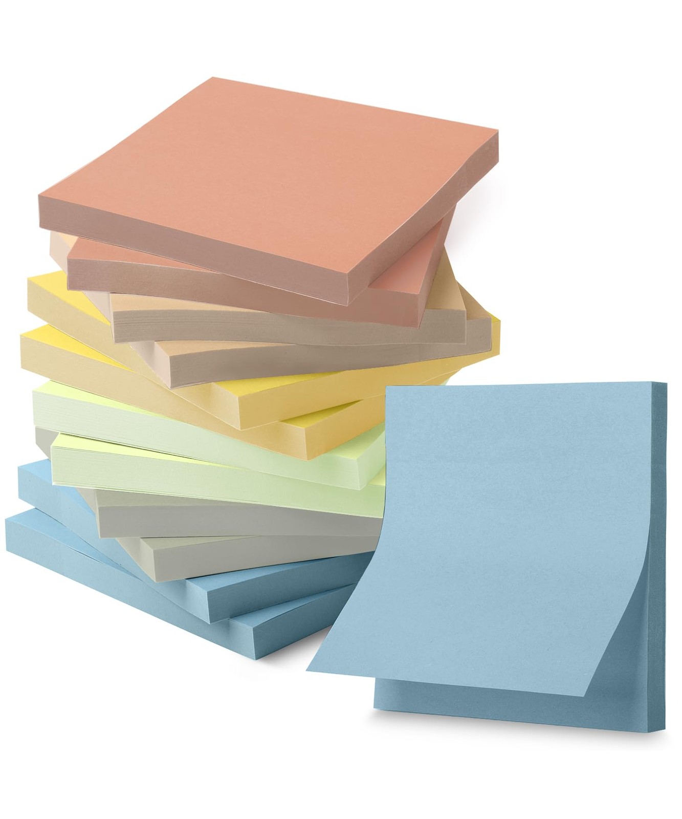 - Sticky Notes, 3”x3”, 12 Pads, 600 Sheets, Colorful Sticky Notes 3x3, Pastel...-image