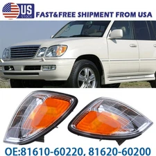Pair Front Corner lamp Turn Signal marker Light For Lexus LX470 1998-2007 Kit