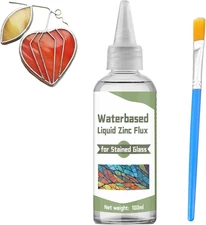 Liquid Flux Soldering 100Ml - Stained Glass Flux for Soldering Work, Glass Repai