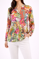 Bluse Milano Italy 36 S Bunt Damen Tunika Shirt Hemd Oberteil Viskose Np 79 Neu