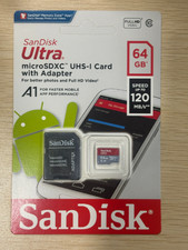Sandisk 64GB Ultra MicroSD Memory Card Microsdhc uhs-i w/Adapter NEW Micro SD