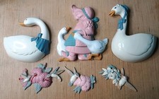 Vintage Brew Wood Productions Geese And Hummingbirds Set Made In The USA. MCM