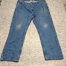 Wrangler Authentics JEANS Straight Leg MEN'S 44x30 Medium Wash Blue Denim