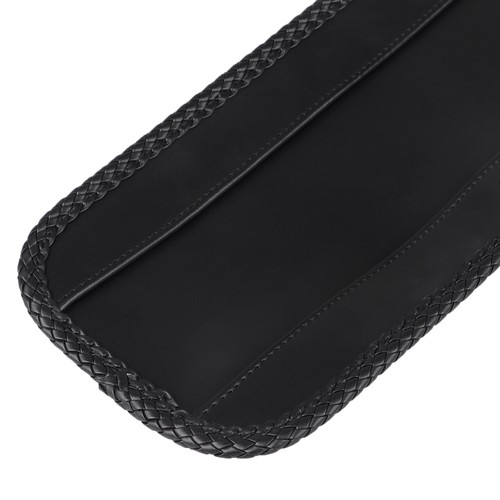 Black PU Leather Rear Fender Bib Solo Seat For Harley Softail Super Glide FX FXR - Picture 12 of 15