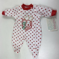 Babygro Vtg 80s 90s Baby Snap Up One Piece Sz S Christmas Footed Pajamas