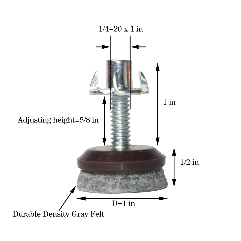 HUAYY 中型家具调平器调节腿、桌椅调平 — 第 3/4 张图片