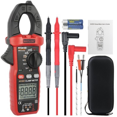 Digital Clamp Meter Multimeter TRMS 6000 Counts Amp Volt Meter 1000V Set