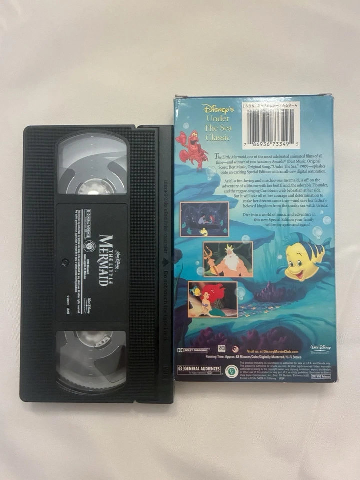 The Little Mermaid VHS 2007 Disney's Movie Club VERY RARE LATE RELEASE plays - Image 4 of 4