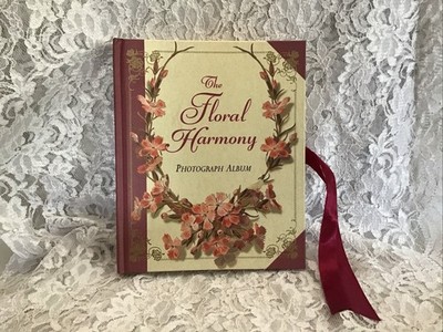Vintage Bramley Red Ribbon Floral Harmony Photo Album