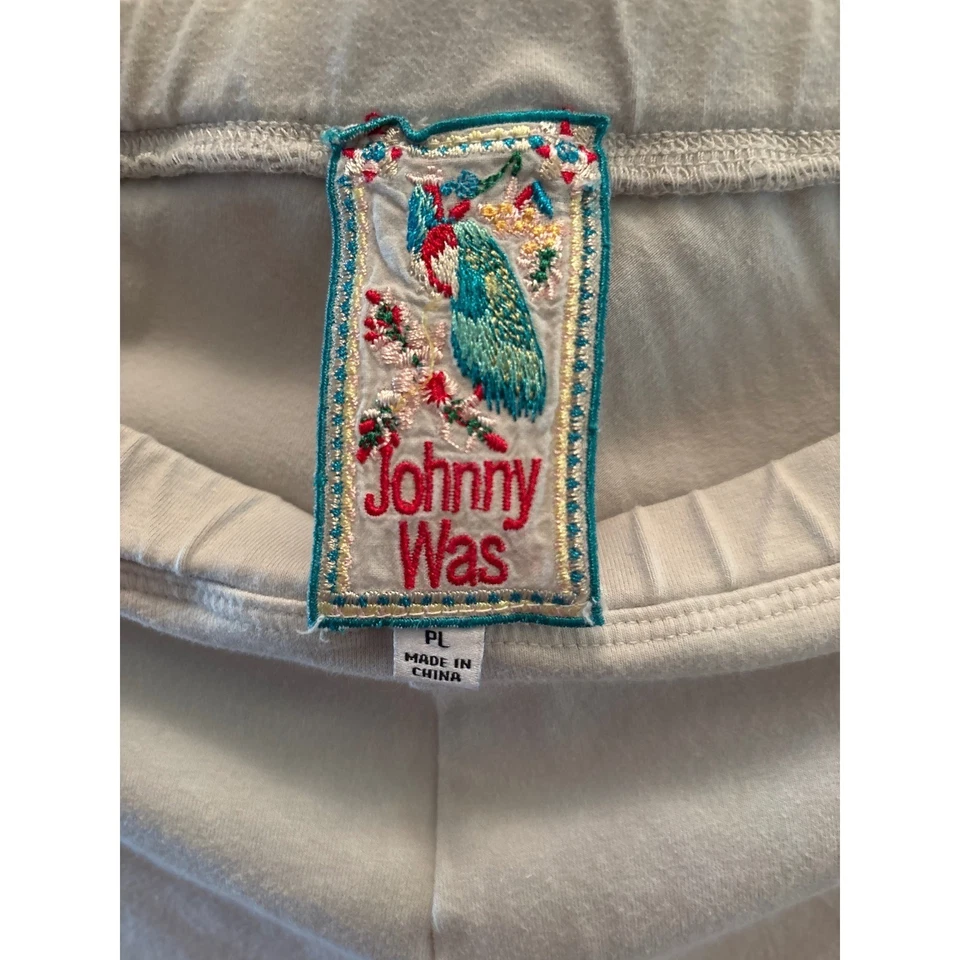 Johnny Was Embroidered Eyelet Capri Leggings Petite Small Bohemian Comfy - Image 2 of 4