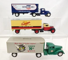 3 ERTL 1:43 National & North American Van Lines, Conoco Nth Motor Oil Semi Truck