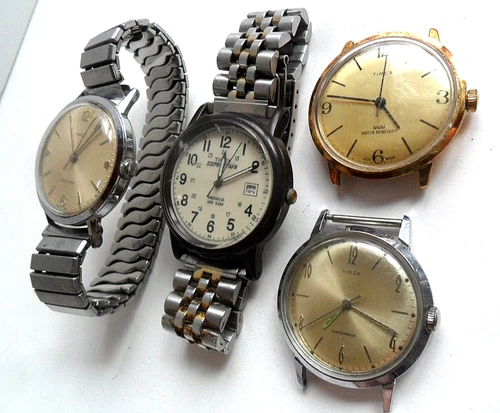 4 Vintage Mechanical 1960's 1970's + Men's Timex Expedition Watches 4 REPAIR