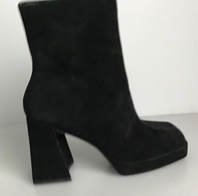 GIANNI BINI SO-RETRO SUEDE PLATFORM BLOCK HEEL BOOTIE NWOB 8.5 BEST PRICE EVER