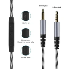 LANMU  Replacement Audio Cable 3.5mm Male to 3.5mm Male Cable Mic & Volume 4.6ft