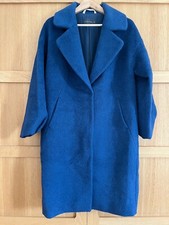 Esprit Coat Wool Blend Blue Size Uk S