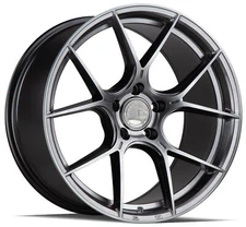 19x8.5  +35 Aodhan AH-11 5x114.3 Flow Forged Hyper Black Wheels (Set of 4)