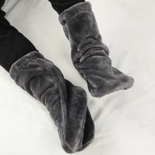 1 Pair Men Warm Faux Fur Slipper Bed Socks Thermal Foot Warmer Booties Winter