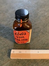Vintage Cole  s Violin Viol Polish Glass Bottle