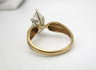 14K Yellow Gold Diamonique Solitaire Ring Size 7 [R334] — photo 9