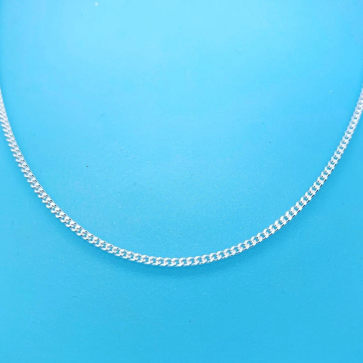 Genuine 925 Sterling Silver 2mm Wide Curb Connell Chain BBC s
